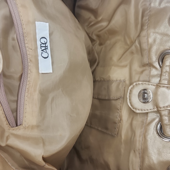 Cato Gold Zeba Striped Cloth Cinch Top Shoulder Bag - Picture 6 of 6